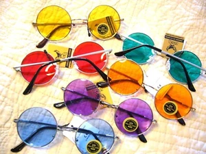 John Lennon Sonnenbrille GRÖSSER 2" klassische runde Hippie 80er Jahre Brille FARBEN 711050 - Bild 1 von 34