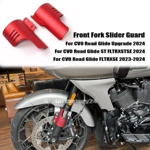 Aluminum CNC Front Fork Slider Cover For Harley CVO Road Glide ST FLTRXSTSE 2024 - Picture 1 of 10