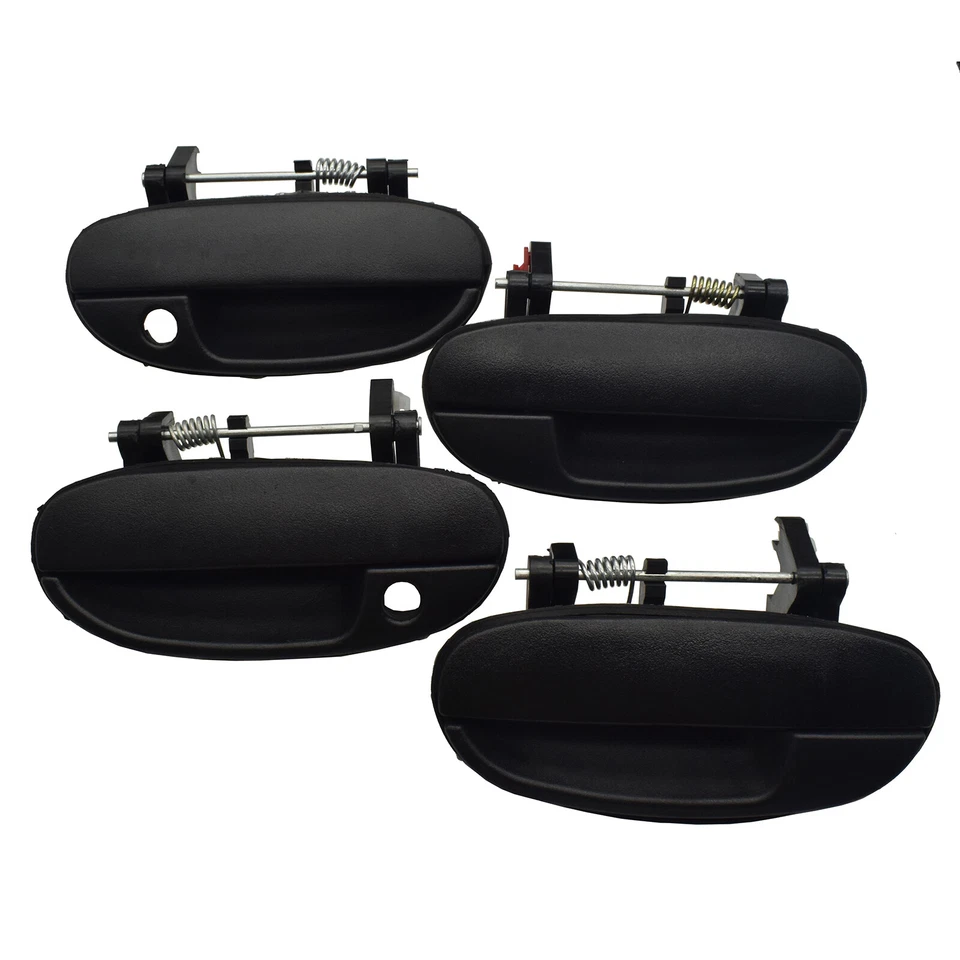 Juego de 4 manijas de puerta exteriores delanteras y traseras izquierda derecha para sedán Daewoo Lanos 1999-02 Foto 1 de 4