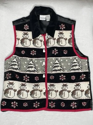 Carolina Colores Mediano Navidad Cárdigan Suéter Chaleco Vacaciones Feo Suéter Foto 1 de 4