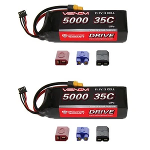 Venom 35C 3S 5000mAh 11,1V LiPo Akku mit Universal Stecksystem x2 Packungen - Bild 1 von 3