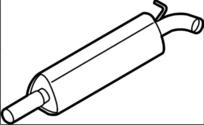 Volkswagen Jetta GLI Passenger Center Muffler Assembly OEM Part # 5QM253209AL - Image 1 of 4