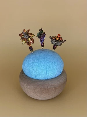 Handmade Set of 3 Counting Pins •Autumn• Cross Stitch Accessory - Image 1 of 4