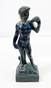 Statue von David Michelangelo 6" Bronze LESEN - Bild 1 von 5