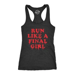 Mujer Run Like A Final Girl Fitness Tanque Divertido Terror Película Halloween - Imagen 1 de 7