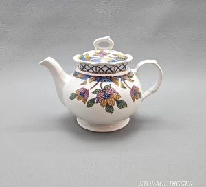 Vintage Sadler Porzellan Piazza Mosaik Blumenmuster Teekanne mit Deckel, 5,5" hoch - Bild 1 von 14