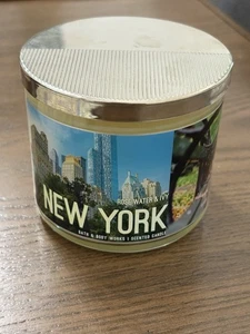 NEW Bath & Body Works 3-Wick Scented Candles 14.5 oz NEW YORK Rose Water & Ivy - Picture 1 of 3
