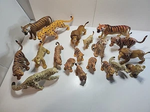 Große Katzen Figuren Lot x19 - Safari Ltd. - Tiger Löwe Gepard mit Babys - Bild 1 von 4