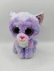 Peluche Ty Beanie Boos CASSIDY el gato púrpura de 6" 2023 - Imagen 1 de 6