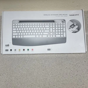 Teclado y ratón inalámbricos GAMCATZ - Teclado ergonómico de tamaño completo con Wris... - Imagen 1 de 3