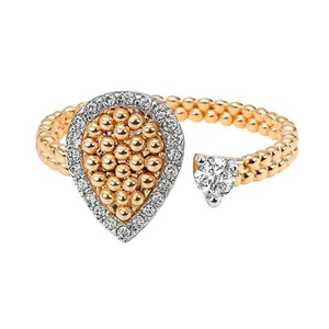 Pear Shaped Pave Ring - Picture 1 of 2