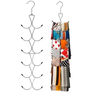 Scarf Hanger 2 Pack 24 Storages,Purse Hanger with 360 Swivel Hook,Scarf Organ... - Picture 1 of 7