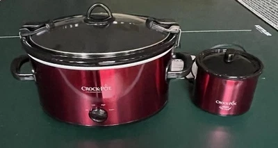 Crockpot 6-qt. Cook & Carry Manual Portable Slow Cooker w Little Dipper Warmer - Image 1 of 4