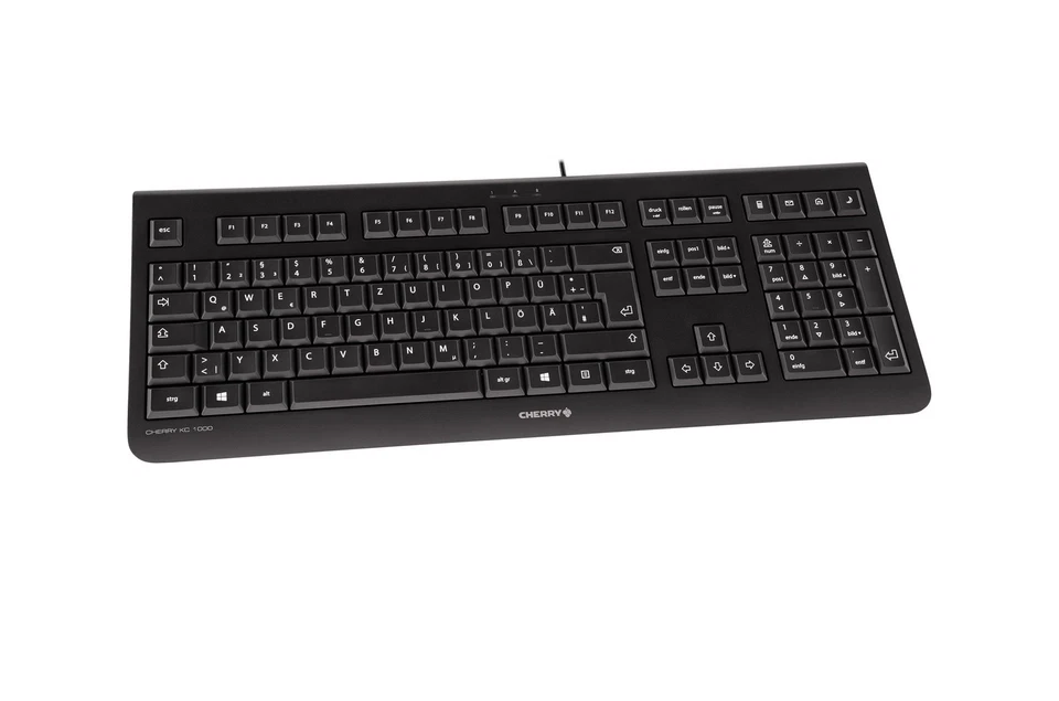 CHERRY KC 1000, Wired Keyboard, Swiss Layout (QWERTZ), Plug & Play via USB Port, - Image 1 of 4