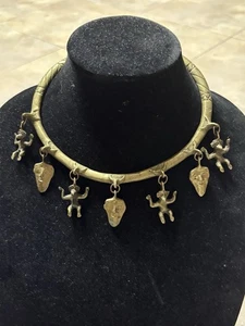 Schweres Metall, Tribal, Halsband, Halskette, Affe Anhänger Gesicht - Bild 1 von 24