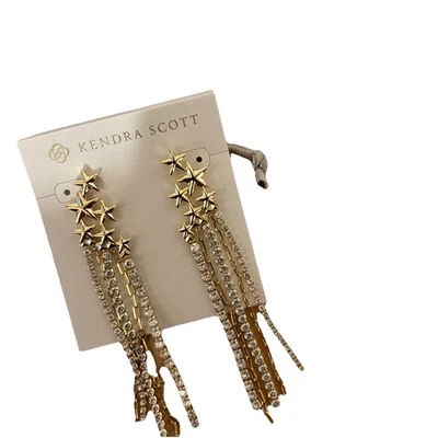 Kendra Scott Cassidy Statement Earrings Gold Drop  NWT Dust Bag - Image 1 of 4