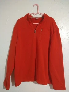 Jockey Pullover Herren XL orange Fleece Wandern 1/4 Zip Outdoor Langarm - Bild 1 von 9