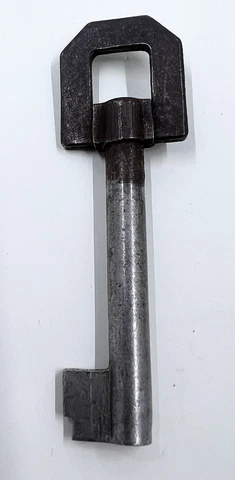 Antique Fancy Ornate Hollow Open Barrel Metal Steel Skeleton Key 2.5" Cover