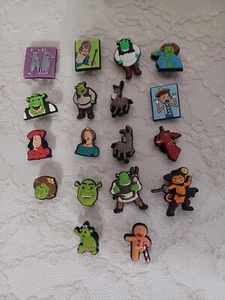 18 STÜCK SHREK & FAMILIE ESEL FIONA LEBKUCHENMANN KATER IN STIEFELN SCHUH ANHÄNGER - Bild 1 von 5
