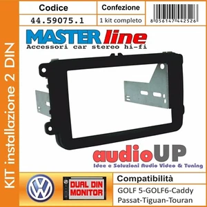 MASCHERINA AUTORADIO KIT 2 DIN Passat CC 2008>. ADATTATORE DUE DIN. - Foto 1 di 2