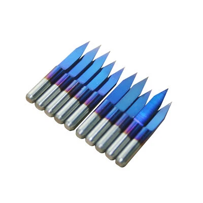 10x 3.175mm Carbide PCB Engraving Bits CNC Router Tool 30 Degree 0.1mm V-Shape - image 1 of 4