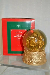 MUSICAL Wasserkugel Holiday Lane 1996 VINTAGE SILENT NIGHT Mary BABY JESUS Video - Bild 1 von 3