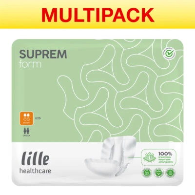 Lille Healthcare Suprem Form Extra Plus Incontinence Pads - 4 Packs of 25