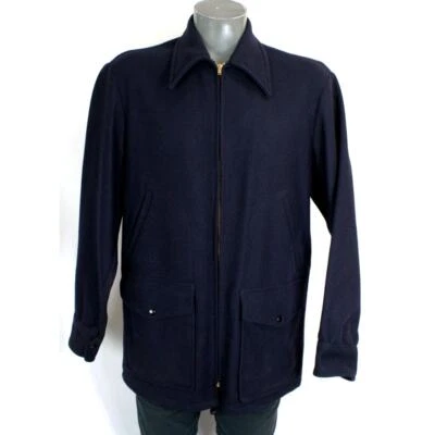 Vintage Pendleton 100% Wool Midnight Navy Blue Chore Barn Coat Jacket Mens M - Image 1 of 4