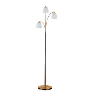 Tall 150cm Floor Lamp Free Standing Living Room Standard Light Glass Lampshades 