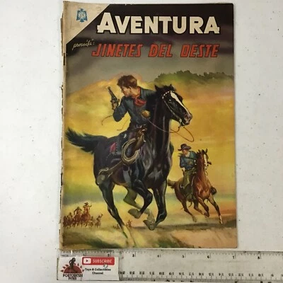 1964 SPANISH MEXICAN COMICS AVENTURA #356 JINETES DEL OESTE NOVARO MEXICO - Image 1 of 4