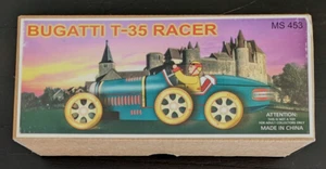 Schylling Bugatti T-35 Racer Tin Litho with Key Wind-Up Motor, in Box, Excellent - Picture 1 of 2