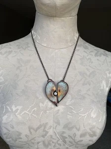 Collar de corazón de diamantes Richard Salley firmado  - Imagen 1 de 10