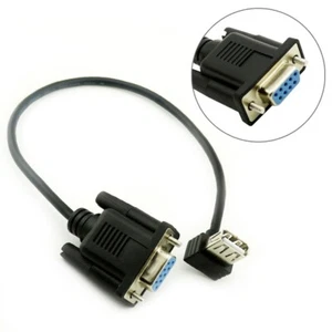 RS232 DB9 Female To USB 2.0 Female Serial Cable Adapter Converter 9.8inch/25cm - Picture 1 of 5