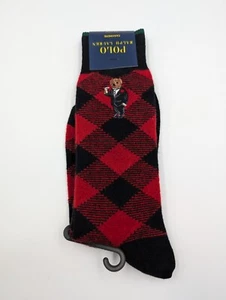 Polo Ralph Lauren Martini Tuxedo Bear Cashmere Blend Crew Socks NWT Size 10-13 - Picture 1 of 4