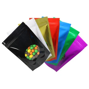100pcs of Various Glossy Colors and Sizes Foil Stand Up Resealable Packing Bags - Picture 1 of 9