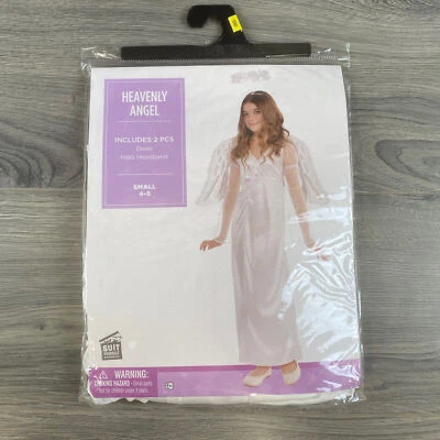 Disfraz de Ángel Celestial Angélico Blanco Halloween Disfraz Juegos con disfraces Niño Talla Pequeña 4-6 Foto 1 de 4