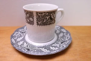 JG Meakin English Staffordshire Sterling Renaissance Black Cup & Saucer Set (s) - Picture 1 of 5