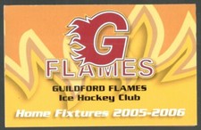 RARE 2005-06 Guildford Flames Hockey Schedule !!!