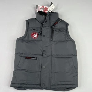 Canada Weather Gear Boys SIZE 7 Gray/Charcoal Full Zip Vest, Sleeveless - Picture 1 of 12