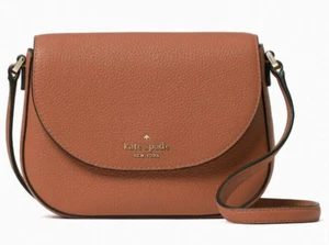 Kate Spade Leila Mini Flap Crossbody Brown Leather WLR00396 NWT $239 Retail FS - Picture 1 of 5