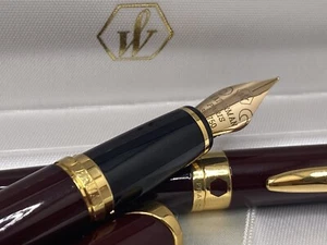 Waterman L'etalon Burgundy Fountain And Ballpoint Pen Set Circa: 1990-2004 - Picture 1 of 24