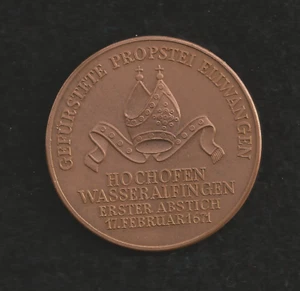 KUPFERMEDAILLE 1971 SCWÄBISCHE HÜTTENWERKE - 300 JAHRE WERK WASSERALFINGEN - Bild 1 von 2