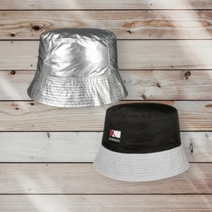 Kangol Rave Sport Bucket Reversible Hat K5335 Silver / Black Size M L - Picture 1 of 3