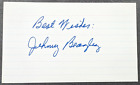 Johnny Beazley - 1941 Debut Autographed 3X5 Index Card - D. 1990