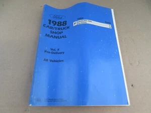 1988 Ford Car Truck Pre Delivery Inspection Service Shop Manual - Foto 1 di 4