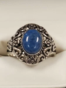 Anillo Carolyn Pollack de plata de ley 925 lapislázuli azul 8,4 gramos - Imagen 1 de 7