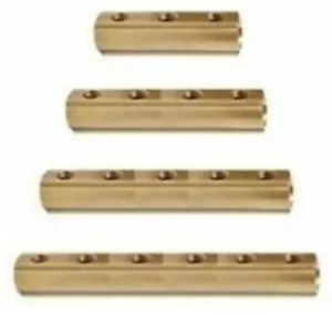 Collettore a barra di ottone 3/4" e 1" e 1"1/4 FF con uscite femmina 1/2" - Foto 1 di 1