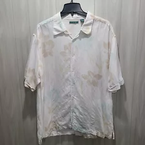 Cubavera Button Short Size 2xl Men's Floral Linen Blend Cruise Beach Travel - Picture 1 of 9