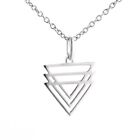 Sterling Silver Necklace With Small Triangle Fashion Pendant