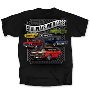 Chevy Still Plays w Cars Camaro Nova Chevelle Black Tee T-Shirt 3XL Back Graphic - Picture 1 of 2